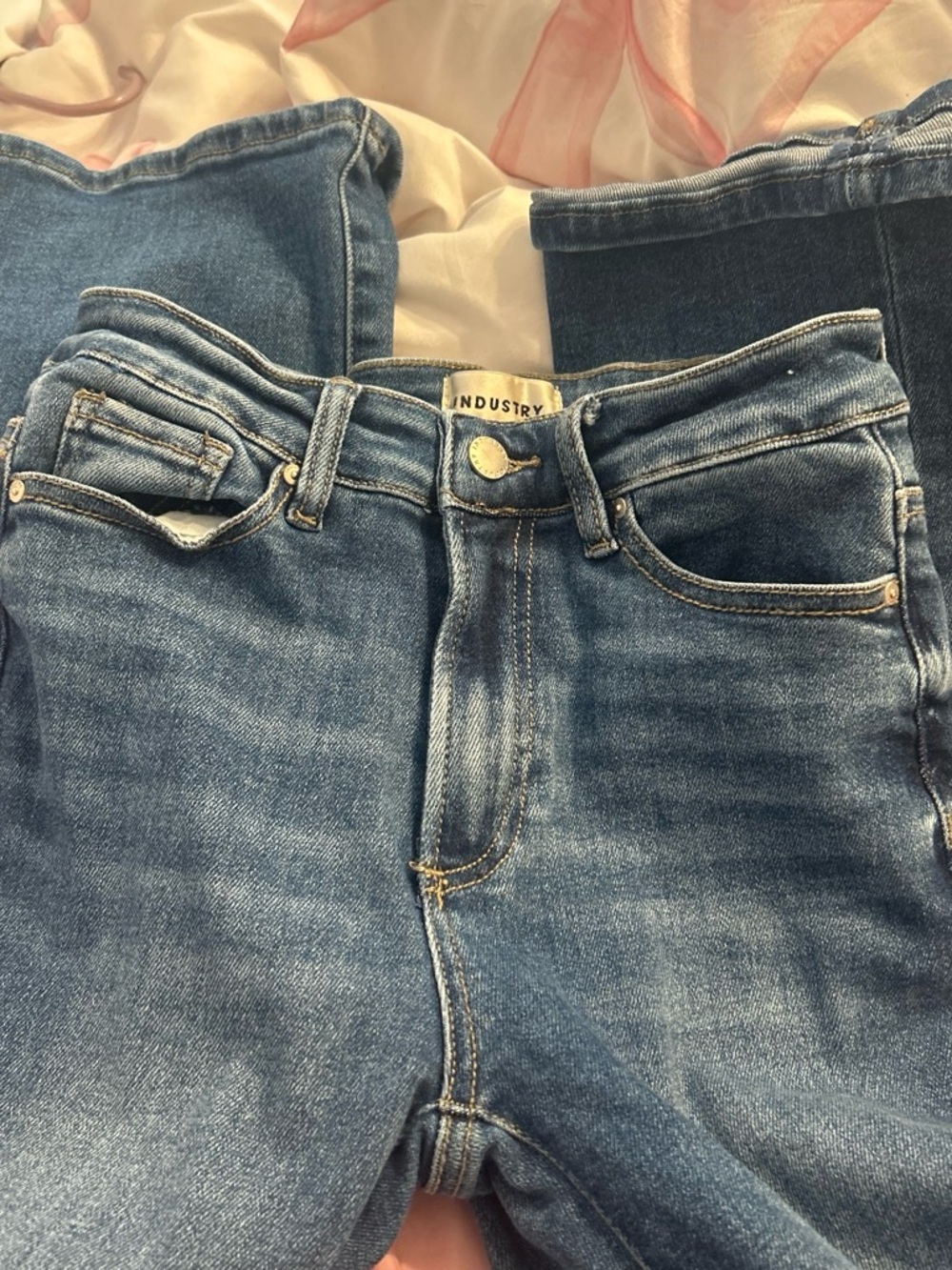 Women's Mid-Wash Flare Jeans - Blue